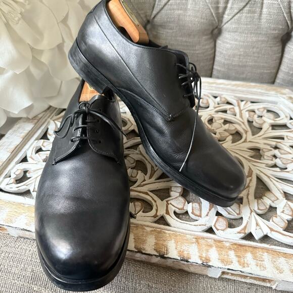 Prada Black Leather Oxford Derby Shoes US 11.5 - Picture 1 of 11